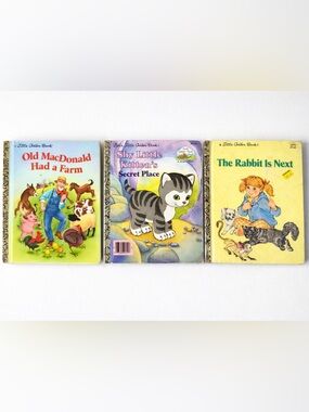 Little Golden Books Lot 3 Vintage Kids Story Books